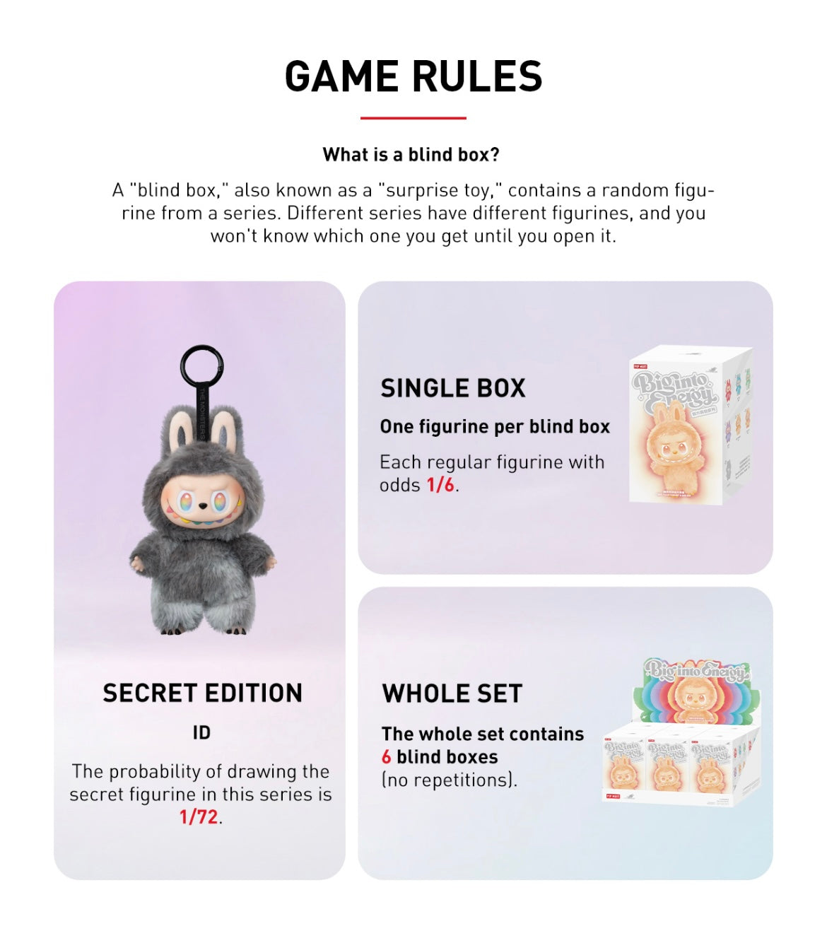 THE MONSTERS Big into Energy Series-Vinyl Plush Pendant Blind Box Whole Set INHAND