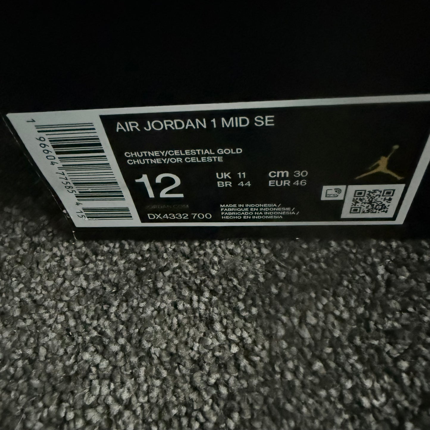 Jordan 1 Mid SE Wheat Watermelon 12M Brand New Authentic