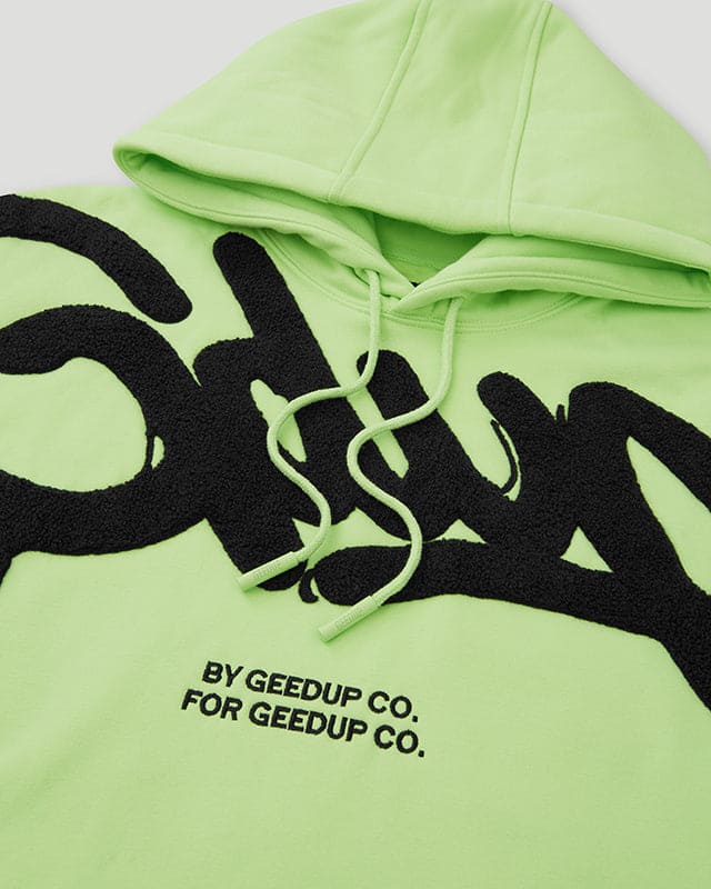 Geedup Handstyle Hoody Pastel Green/Black 3XL & 4XL INHAND