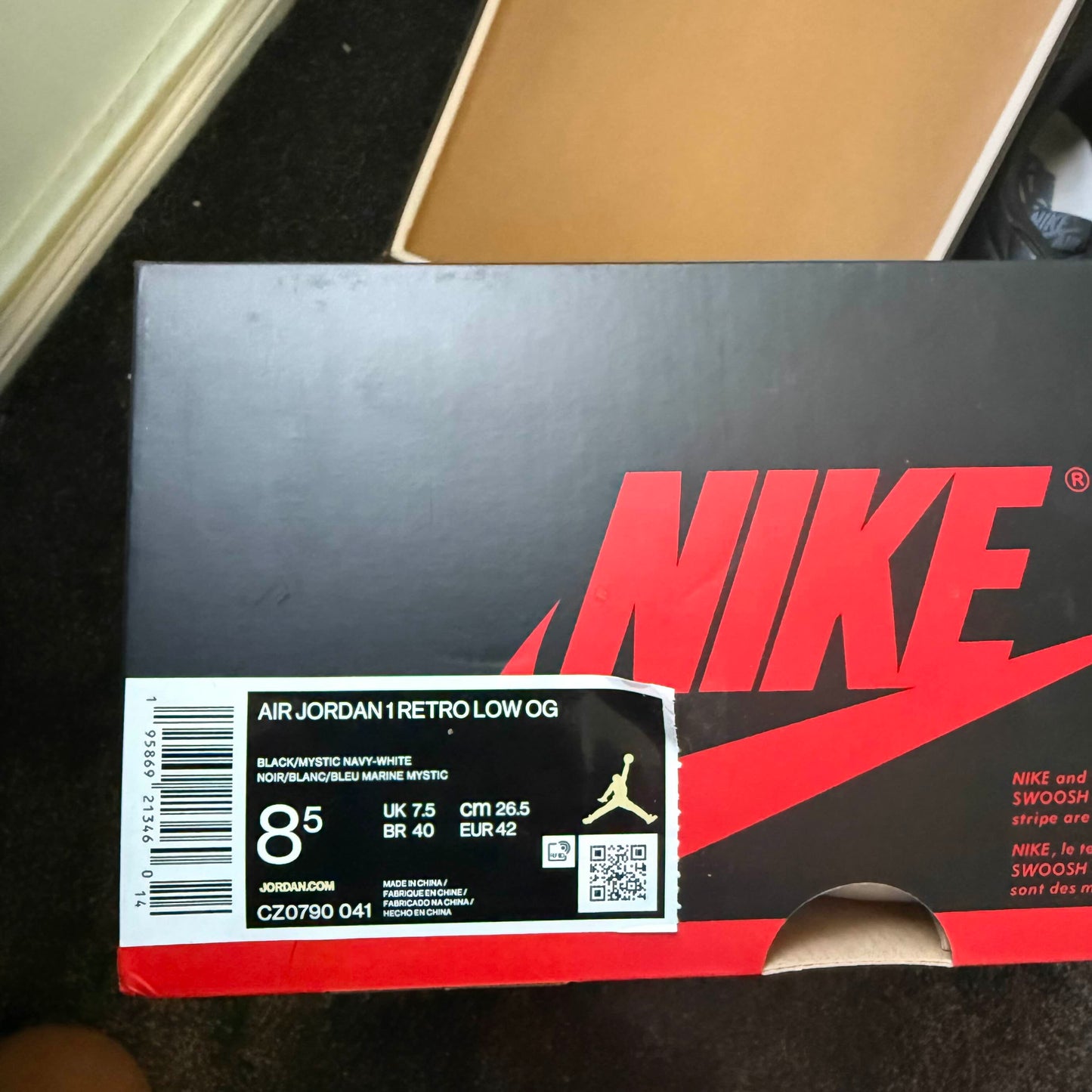 Jordan 1 Low Retro Mystic Navy 8.5M USED Great Condition