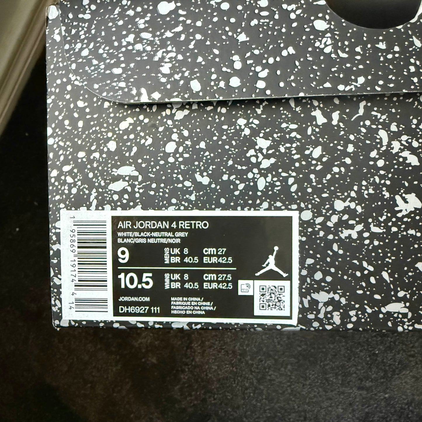 Jordan 4 Retro Military Black 9M USED Great Condition