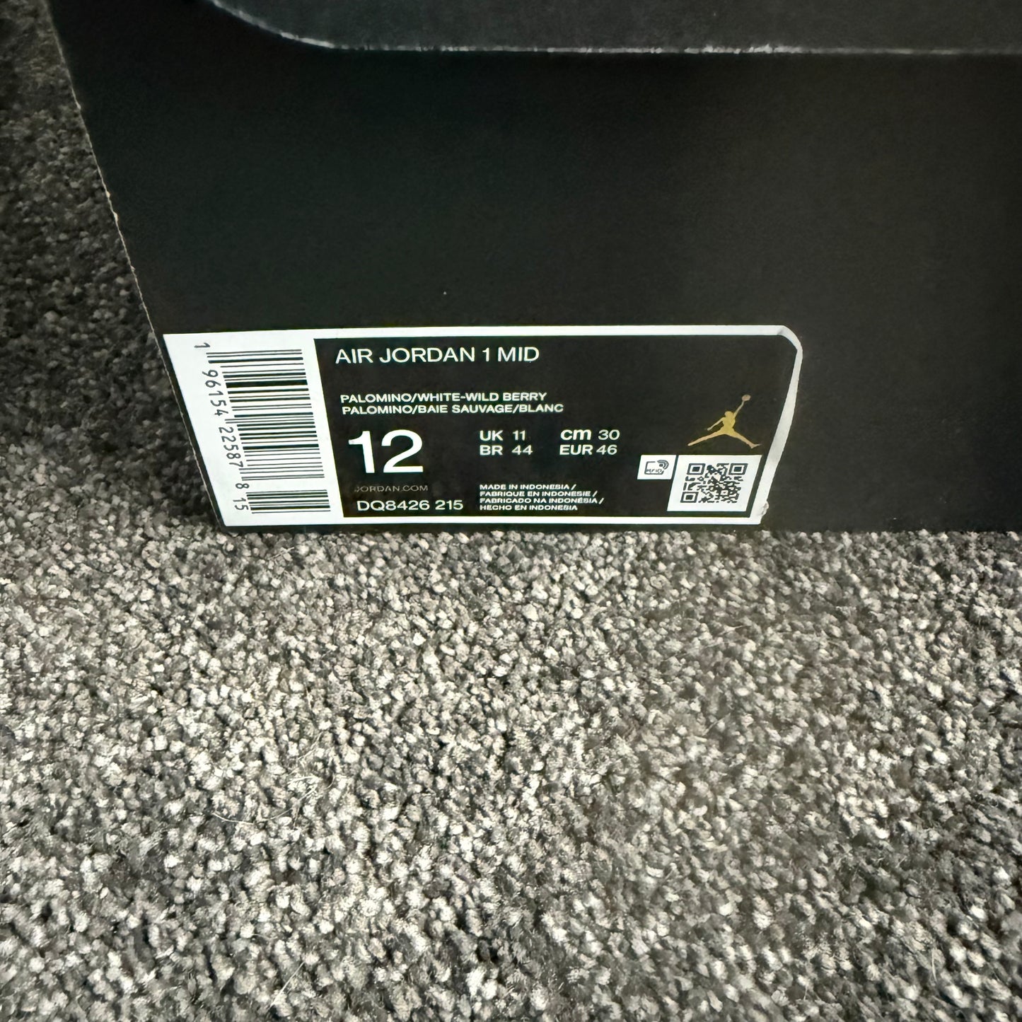 Jordan 1 Mid Purple Mocha 12M 
Brand New Authentic