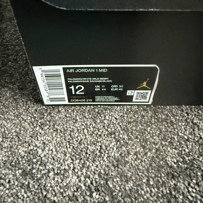Jordan 1 Mid Purple Mocha 12M 
Brand New Authentic