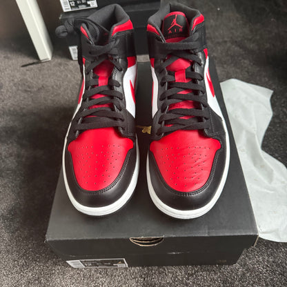Jordan 1 Mid White Red Black 12M 
Brand New Authentic