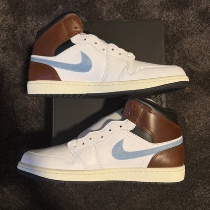 Jordan 1 Mid Brown Blue Grey 12M 
Brand New Authentic