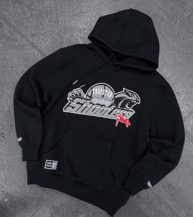 Geedup Sydney x Trapstar Shooters Hoodie Black/Red Small inhand