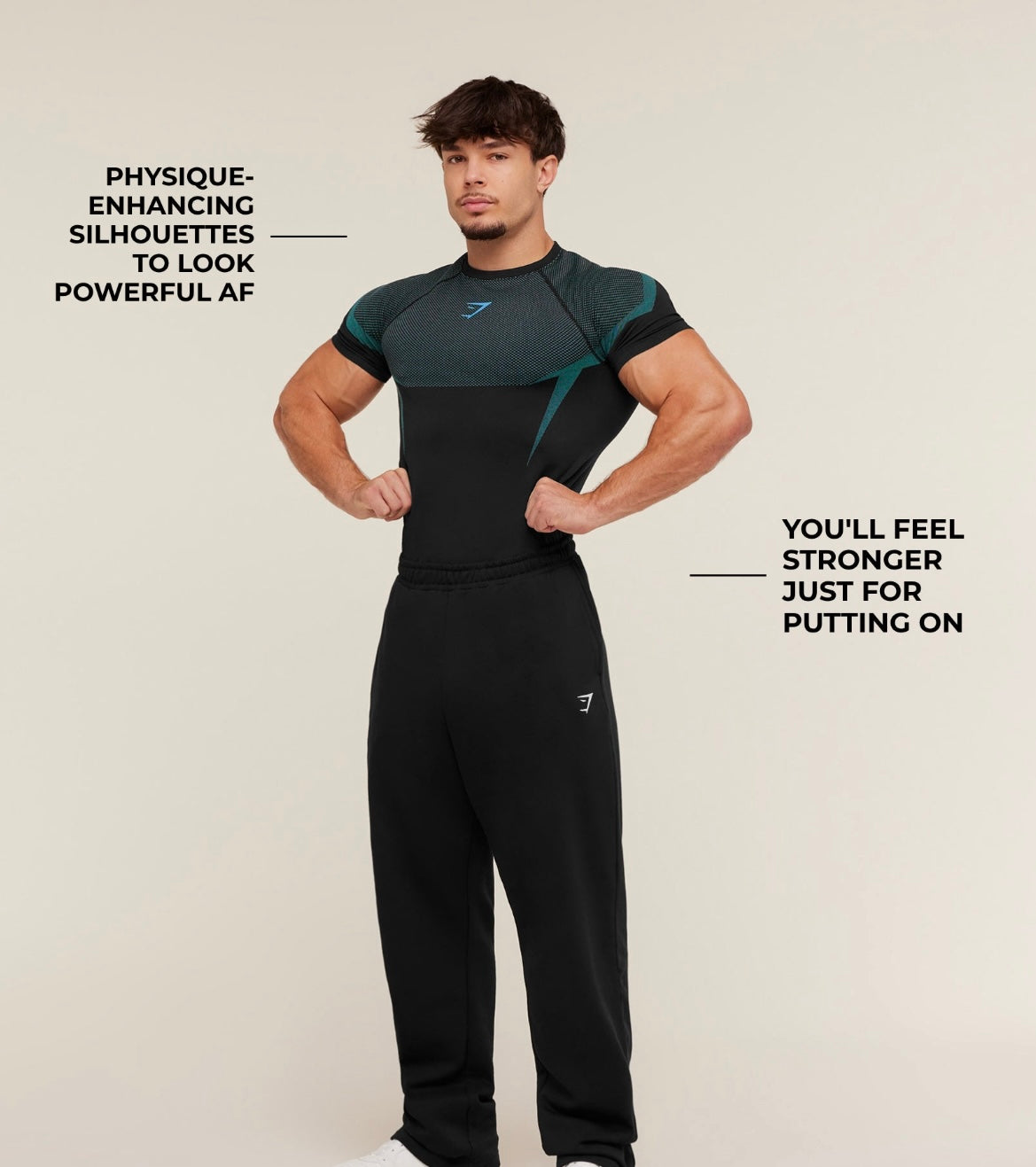 Gymshark Onyx 5.0 Seamless T-Shirt - Black/Brand Blue Medium INHAND