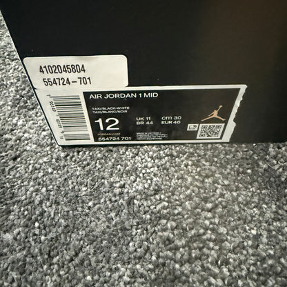 Jordan 1 Mid Taxi 12M  Brand New Authentic