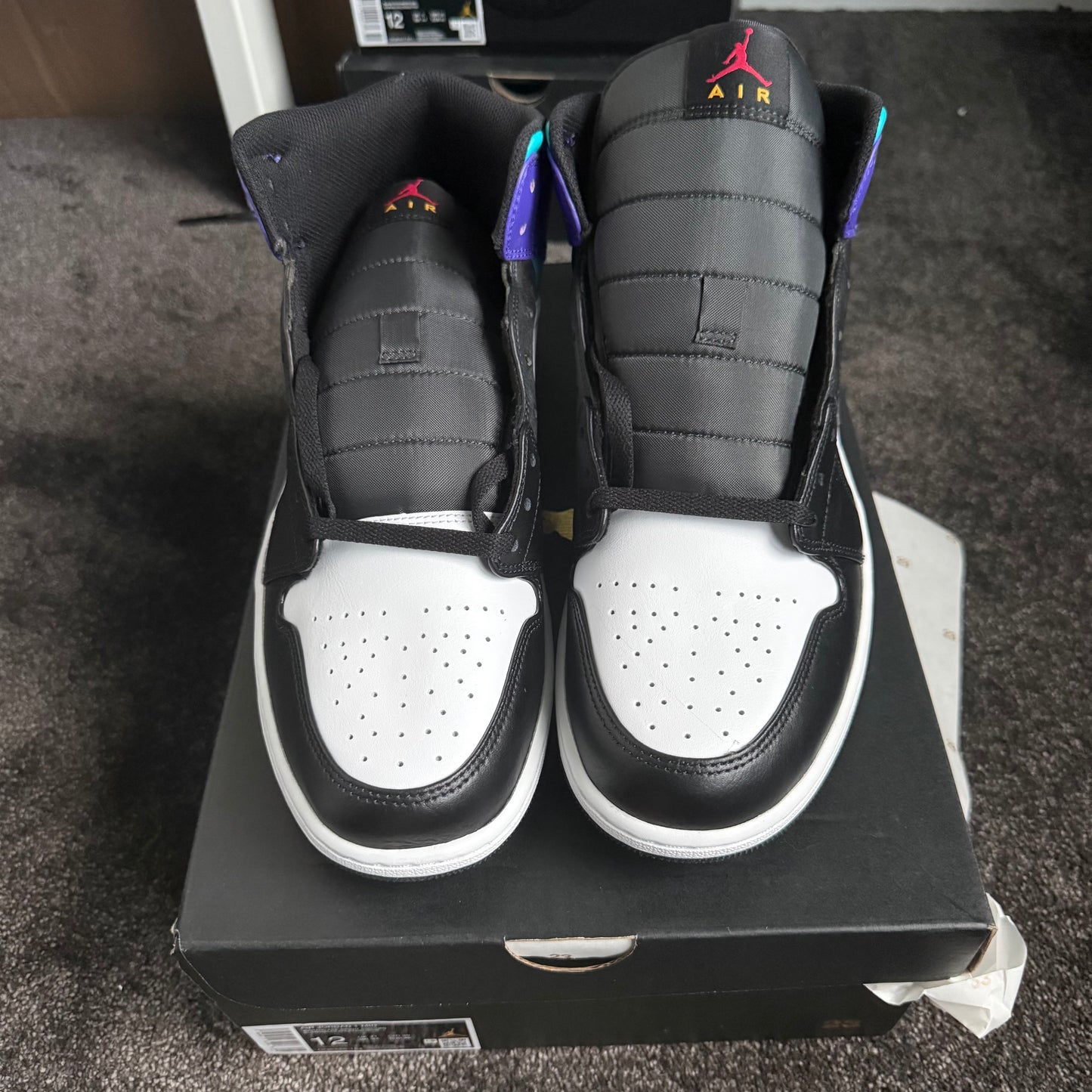 Jordan 1 Mid Court Purple Tropical Twist 12M Brand New Authentic