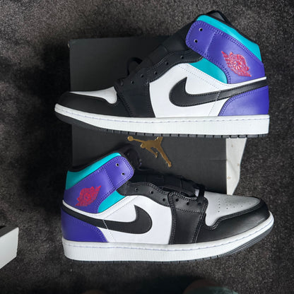 Jordan 1 Mid Court Purple Tropical Twist 12M Brand New Authentic