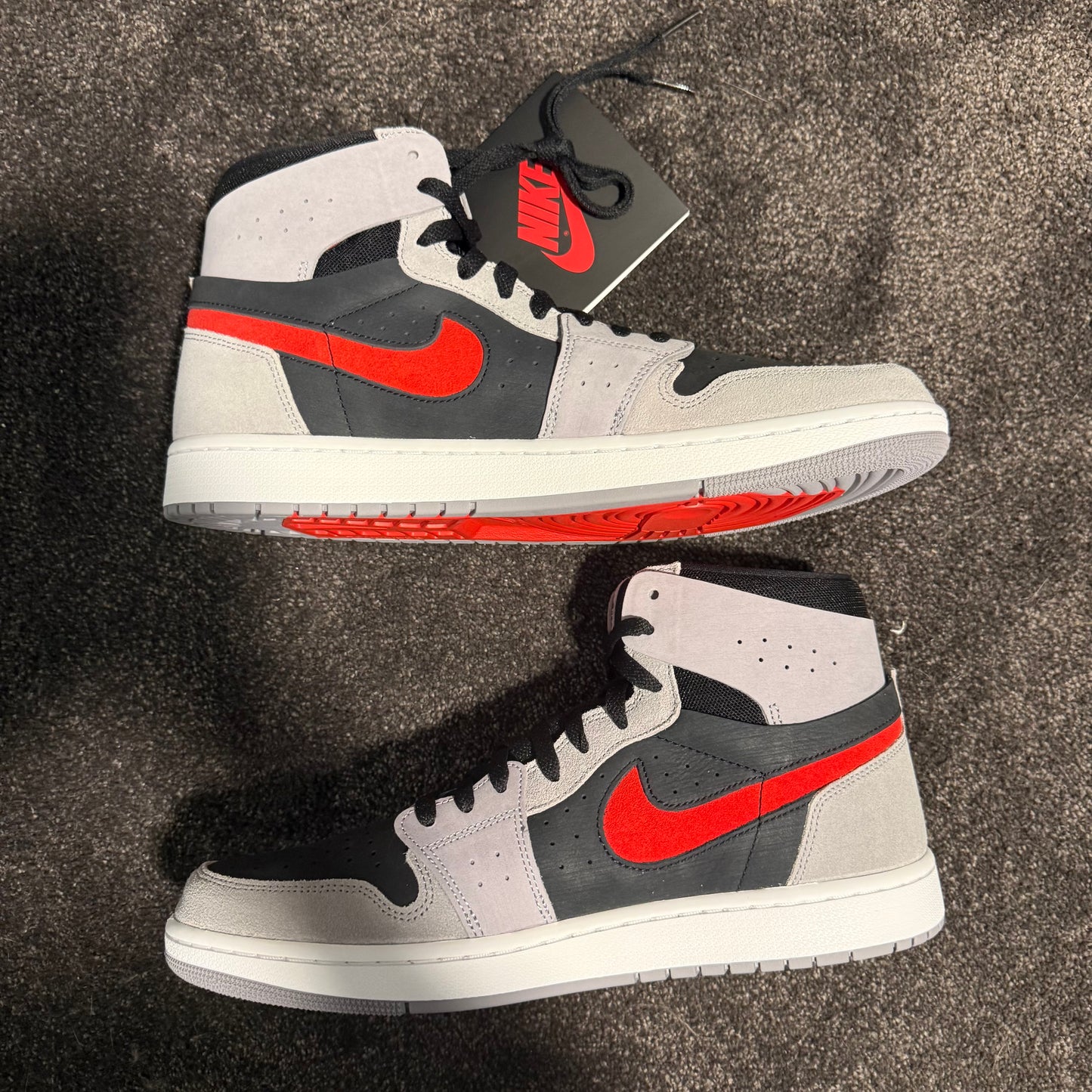 Jordan 1 High Zoom Air CMFT 2 Black Fire Red Cement 12M 
Brand New Authentic NO BOX