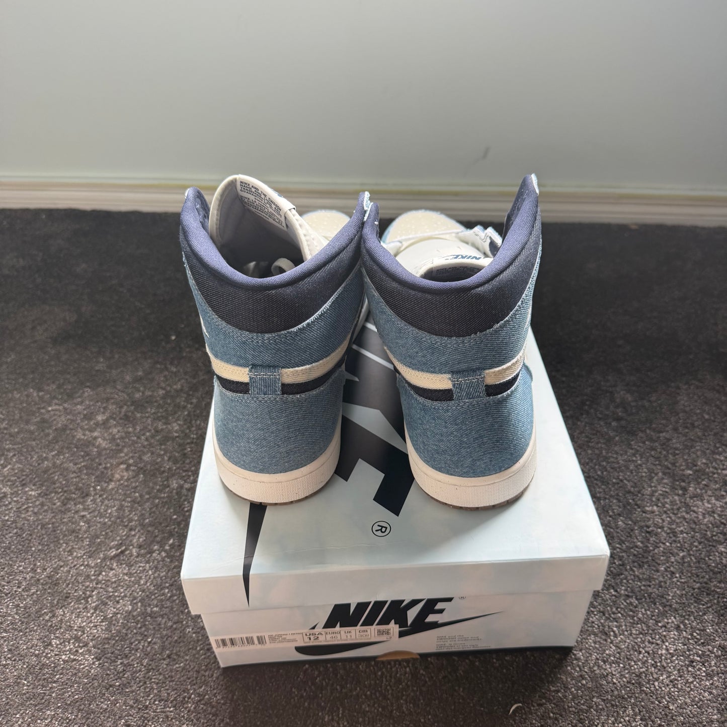 Jordan 1 Retro high Og Demin 12M 
Brand New Authentic