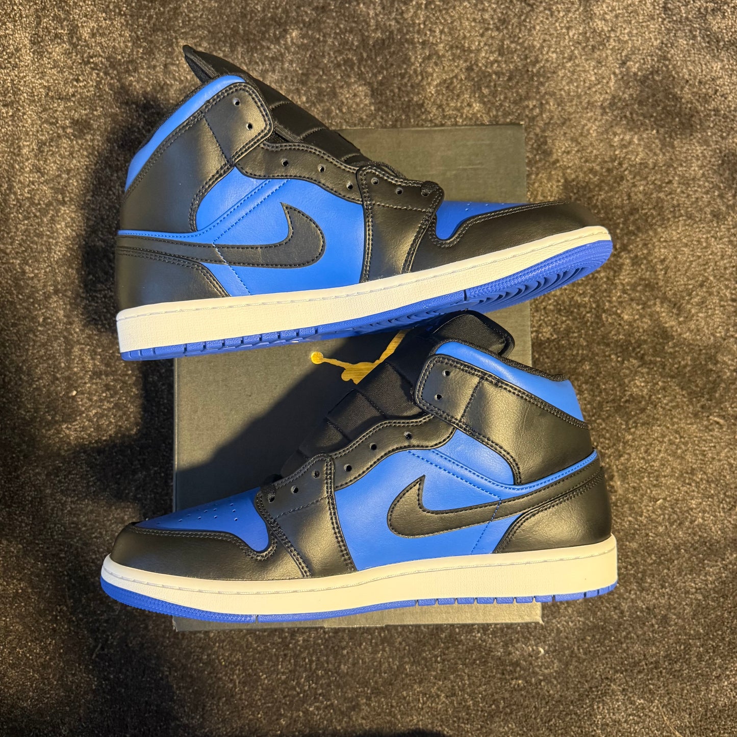 Jordan 1 Mid Black Royal Blue 12M 
Brand New Authentic