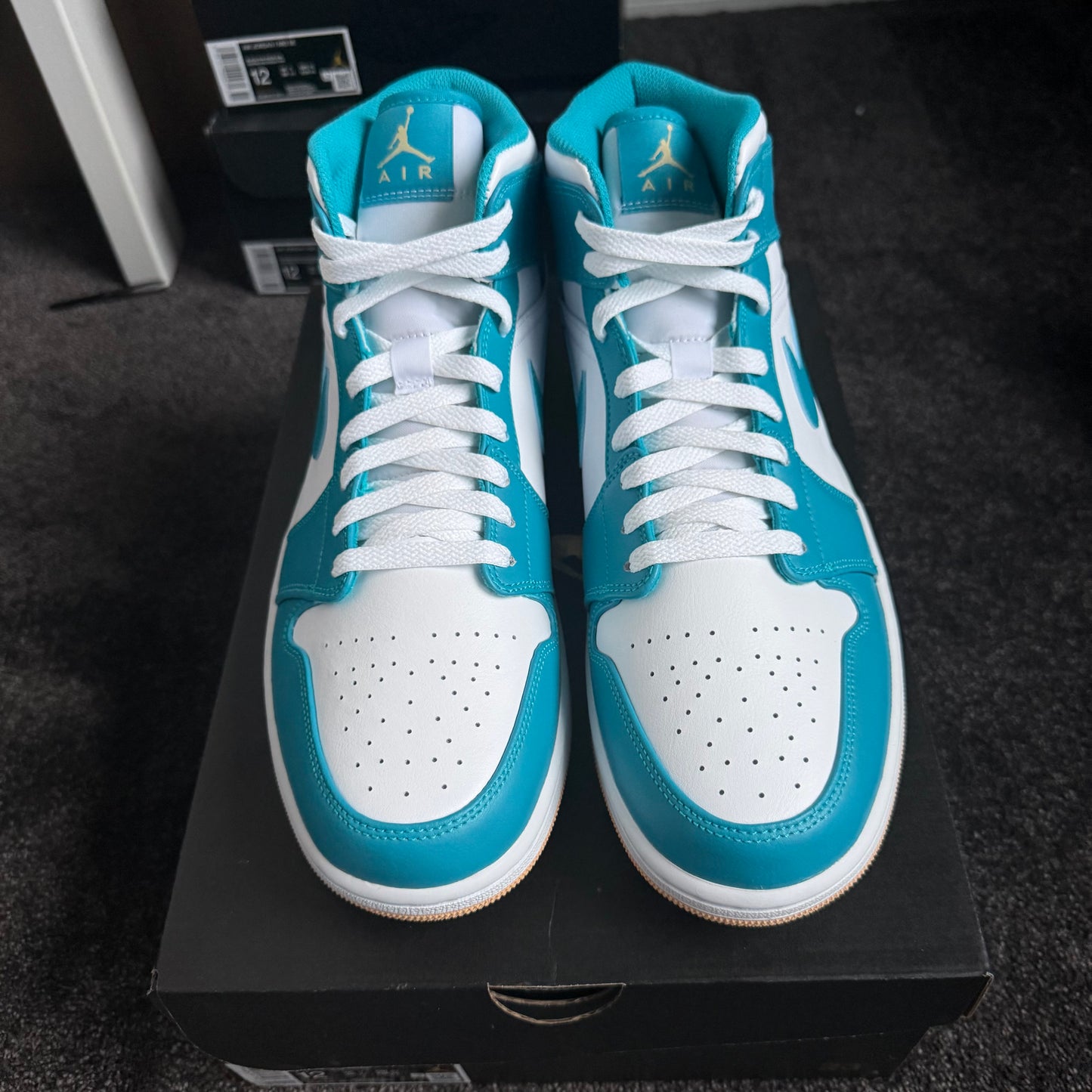 Jordan 1 Mid Aquatone 12M Brand New Authentic