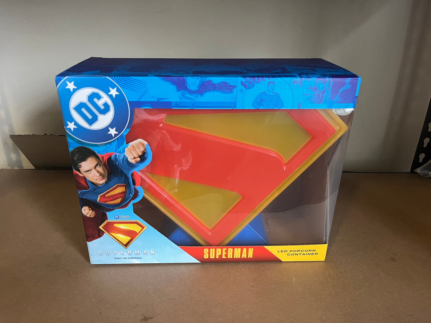 Superman Movie LED Popcorn Bucket Collectible Hoyts Cinema EXCLUSIVE Brand New Sealed
