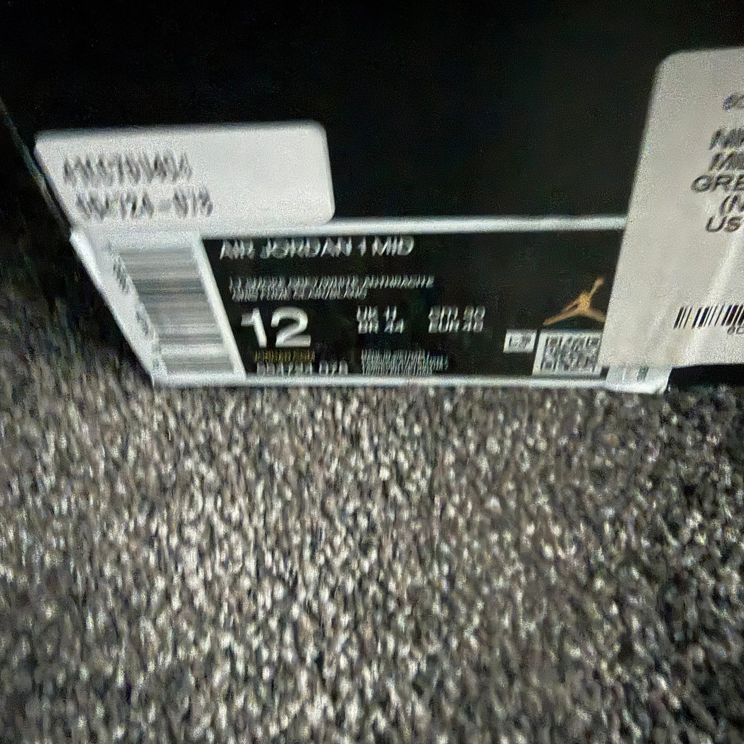 Jordan 1 Mid Anthracite 12M  Brand New Authentic