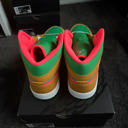 Jordan 1 Mid SE Wheat Watermelon 12M Brand New Authentic