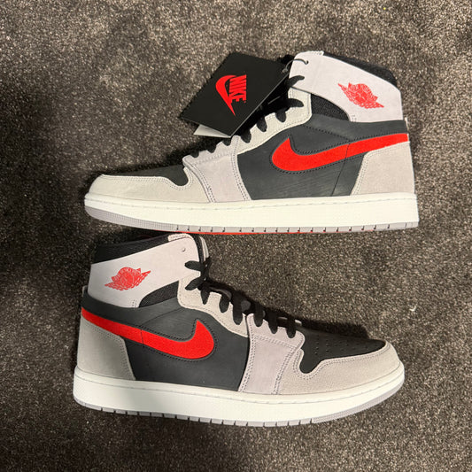 Jordan 1 High Zoom Air CMFT 2 Black Fire Red Cement 12M 
Brand New Authentic NO BOX
