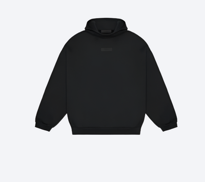 Fear of God Essentials Chest Logo Hoodie Jet Black