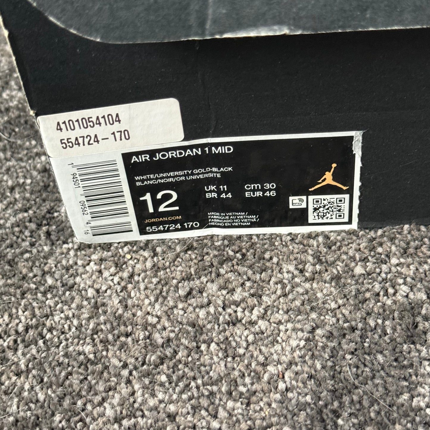 Jordan 1 Mid University Gold 12M 
Brand New Authentic