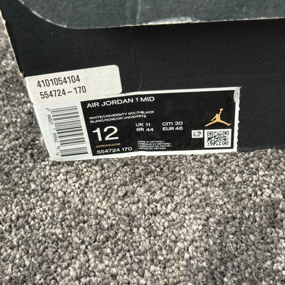 Jordan 1 Mid University Gold 12M 
Brand New Authentic