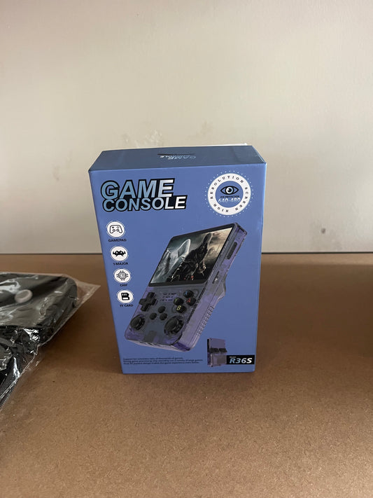 R36S Retro Handheld 3.5 Inch IPS Screen RK3326 Black 64GB