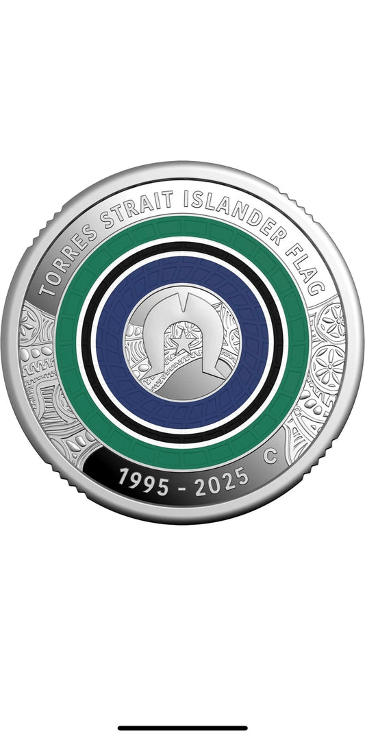 2025 30TH ANNIVERSARY OF TORRES STRAIT ISLANDER FLAG $2 “C” - SILVER PROOF COIN x1