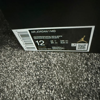 Jordan 1 Mid Aquatone 12M Brand New Authentic