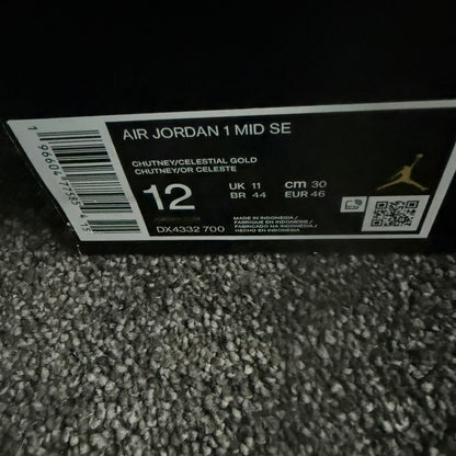 Jordan 1 Mid SE Wheat Watermelon 12M Brand New Authentic