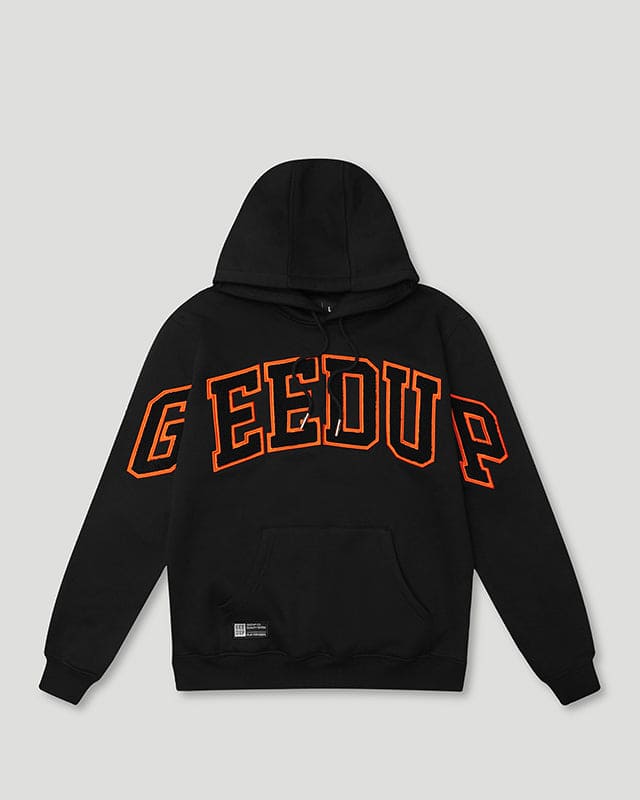 Geedup Team Logo Hoodie Black/Black Orange XS - XXL