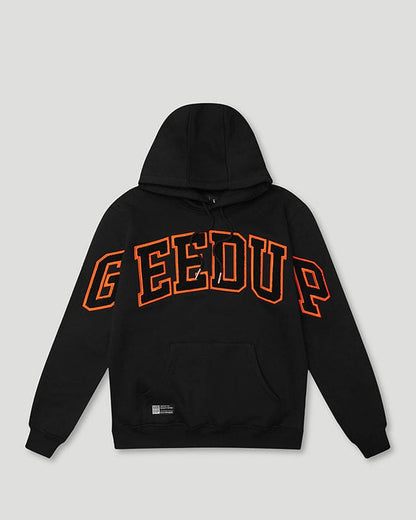 Geedup Team Logo Hoodie Black/Black Orange XS - XXL