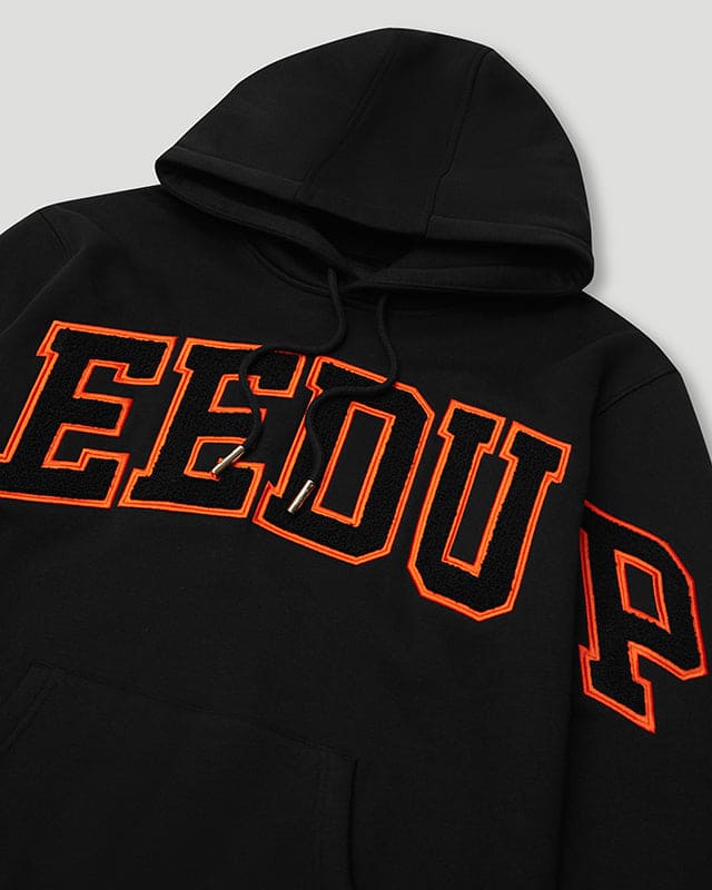 Geedup Team Logo Hoodie Black/Black Orange XS - XXL