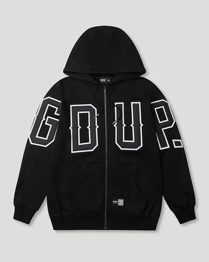 Geedup G.D.U.P Zip Hoodie Black/White XS - 3XL INHAND NOW