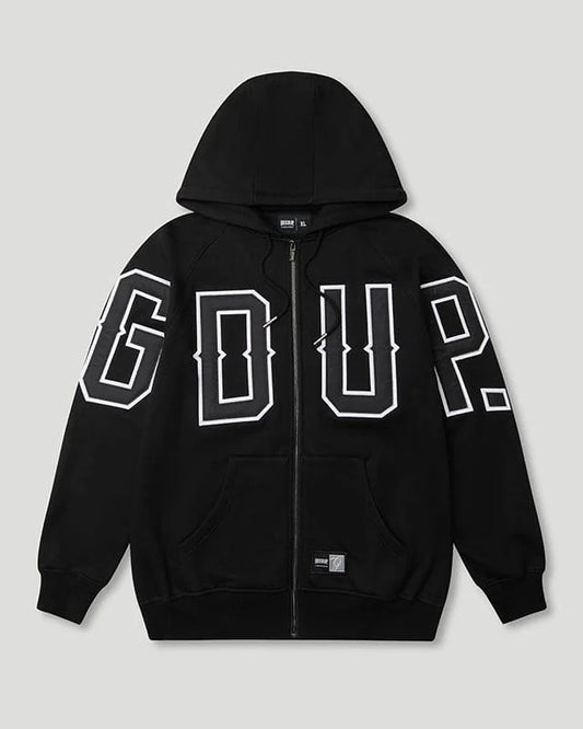 Geedup G.D.U.P Zip Hoodie Black/White XS - 3XL INHAND NOW