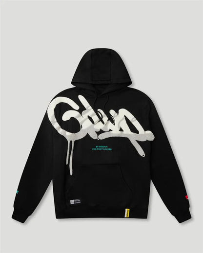 Geedup Handstyle x Foot Locker Hoodie Black/White/Grey XL