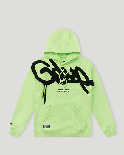 Geedup Handstyle Hoody Pastel Green/Black 3XL & 4XL INHAND