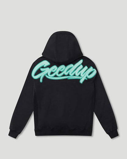 Geedup Script Hoodie Navy/Teal XS - XXL
