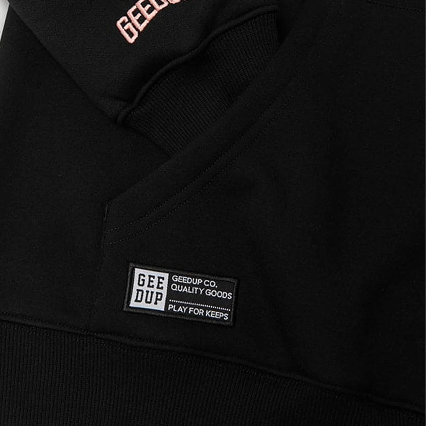 Geedup Handstyle Hoodie 'Black / Peach' (2024) XS - 4XL