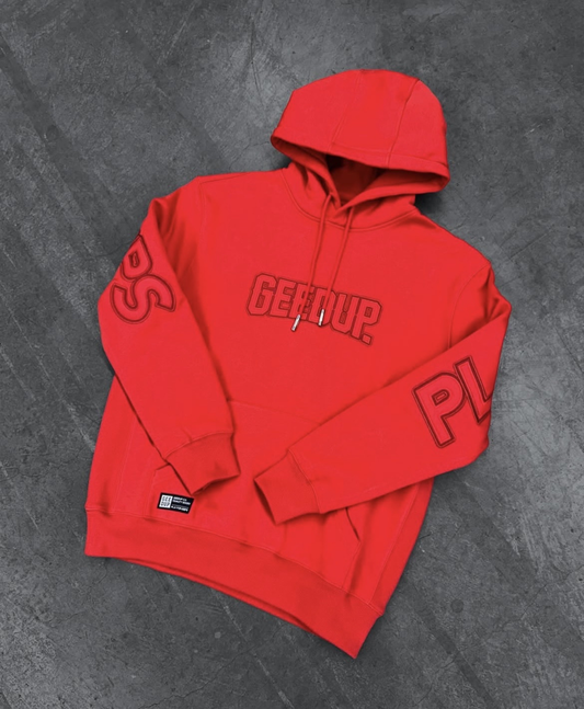 Geedup Play For Keeps T.T Hoodie Double Red X-Small - 3X-Large INHAND NOW