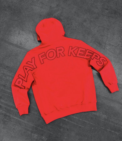 Geedup Play For Keeps T.T Hoodie Double Red X-Small - 3X-Large INHAND NOW