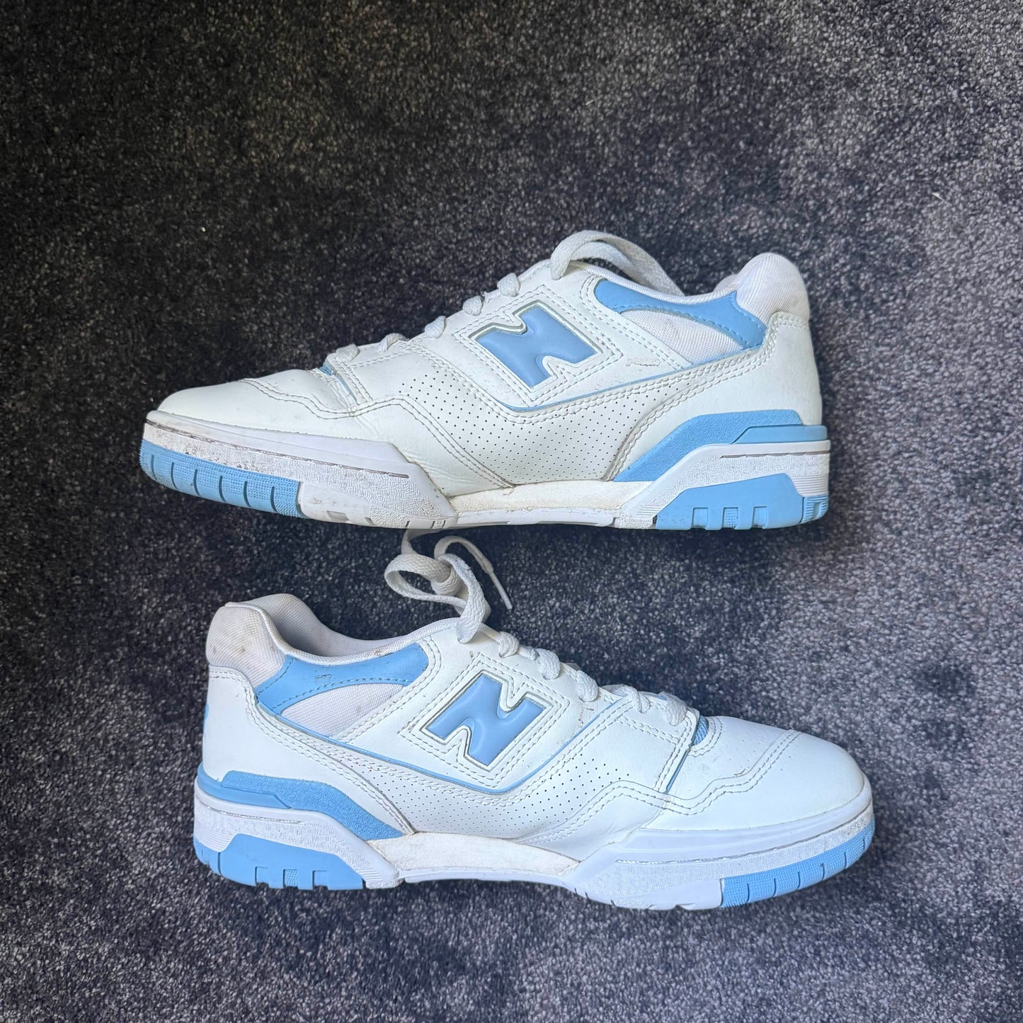 New Balance 550 UNC White Dusk Blue 10W ( 8.5M ) USED Great Condition