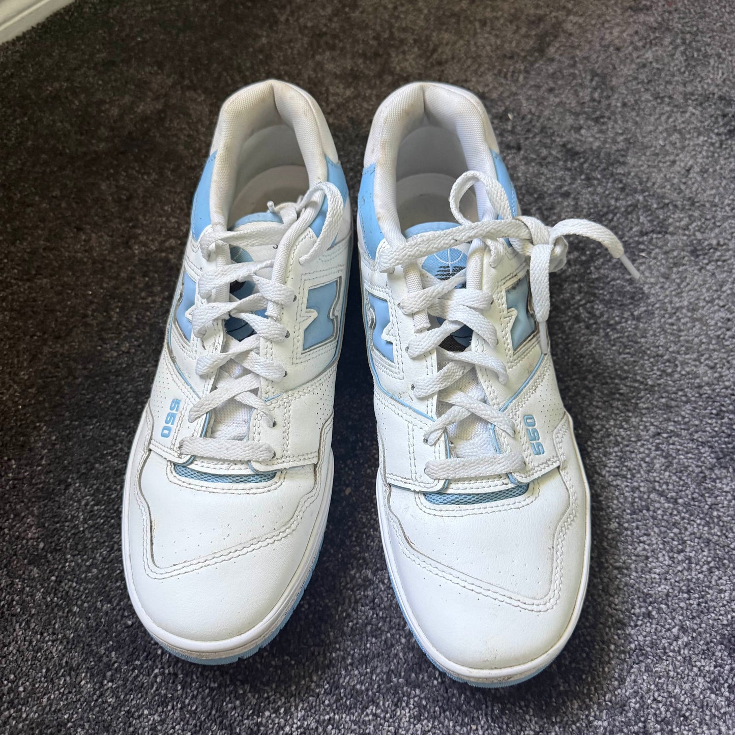 New Balance 550 UNC White Dusk Blue 10W ( 8.5M ) USED Great Condition