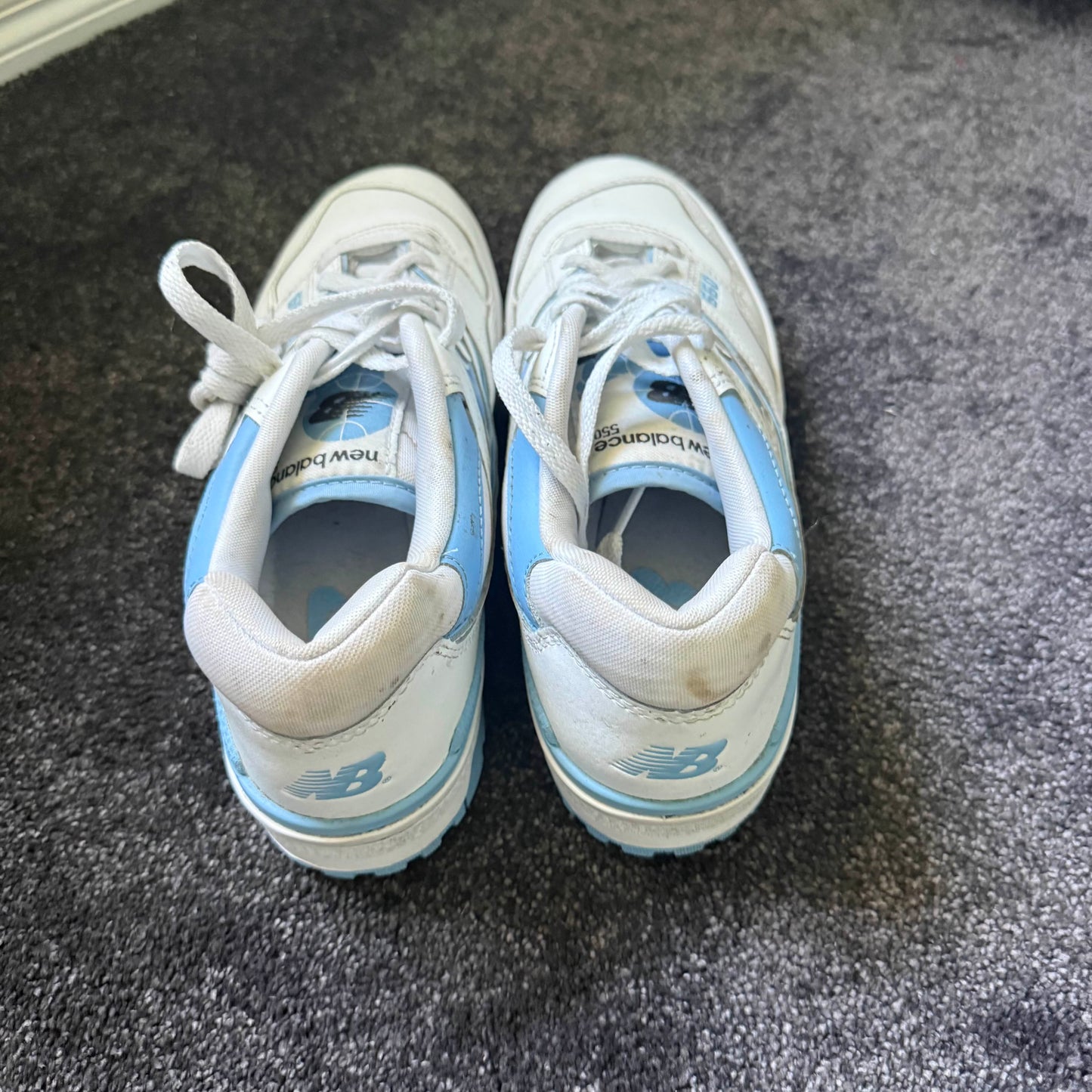 New Balance 550 UNC White Dusk Blue 10W ( 8.5M ) USED Great Condition