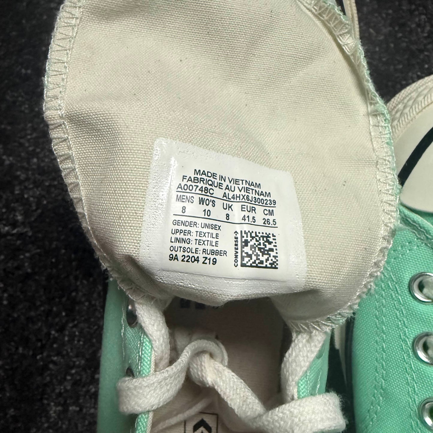Converse Chuck Taylor All Star 70 Hi Canvas Prism Green 8M (10W) USED Great Condition