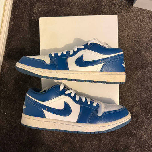 Jordan 1 Low Marina Blue 10W ( 8.5M ) USED Great Condition