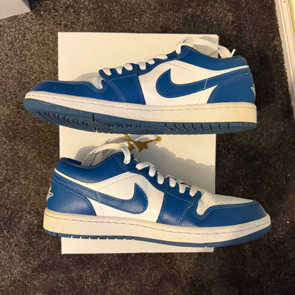Jordan 1 Low Marina Blue 10W ( 8.5M ) USED Great Condition