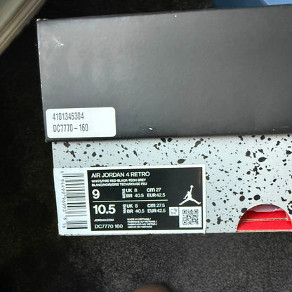 Jordan 4 Retro Fire Red (2020) 9M USED Great Condition