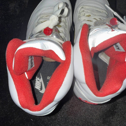 Jordan 5 Retro Fire Red Silver 9.5M USED Great Condition