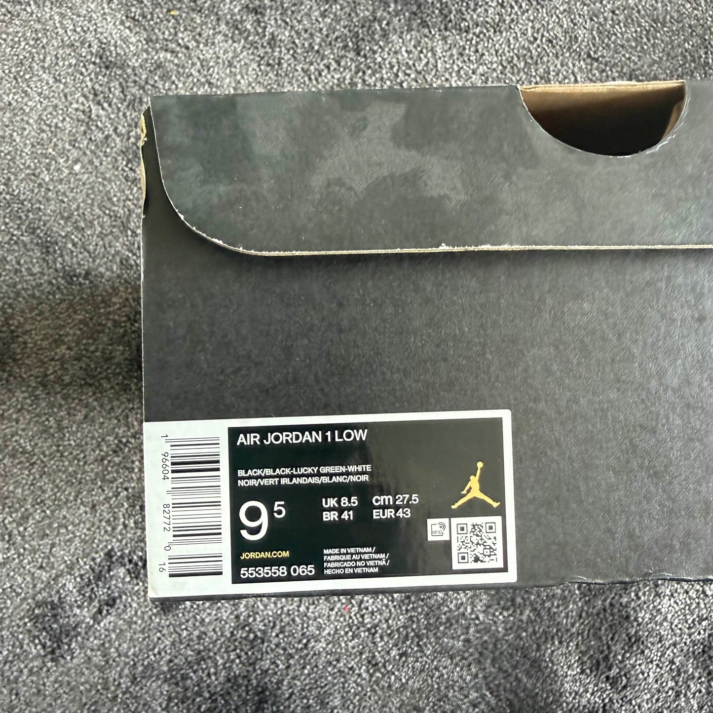 Jordan 1 Low Lucky Green 9.5M Brand New Authentic