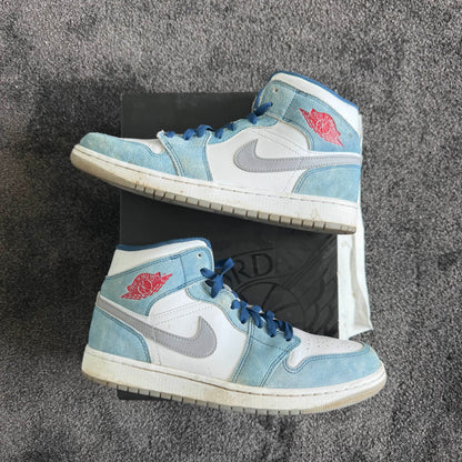 Jordan 1 Mid French blue 9.5M USED Great Condition